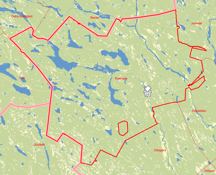 Karta över Ramsele