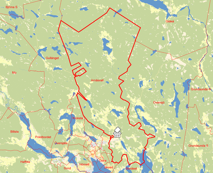 Karta över Arnäsvall