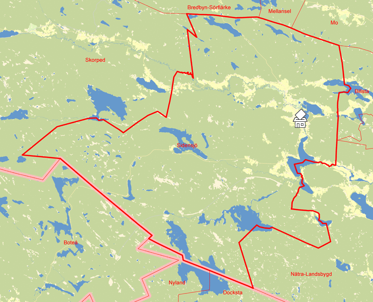 Karta över Sidensjö