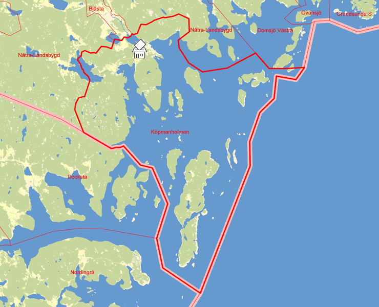 Karta över Köpmanholmen
