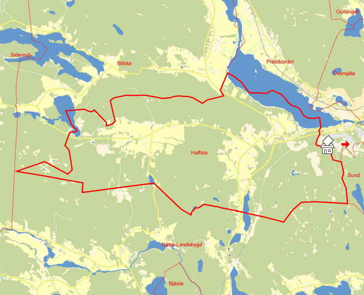 Karta över Haffsta