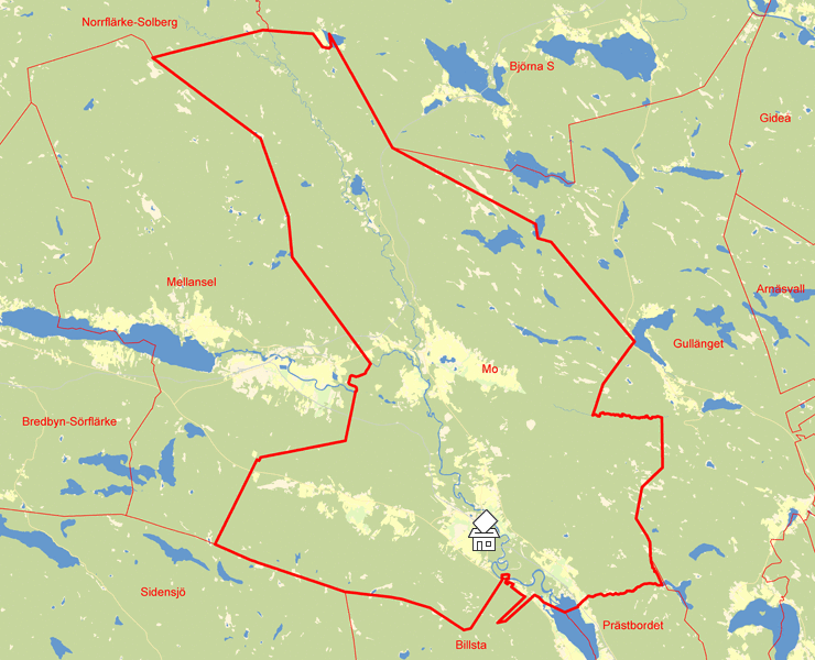 Karta över Mo