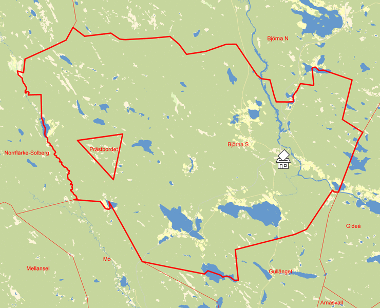 Karta över Björna S