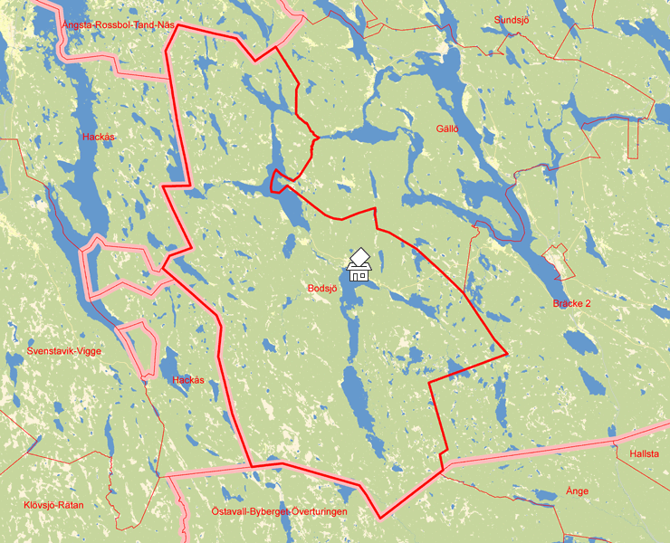 Karta över Bodsjö