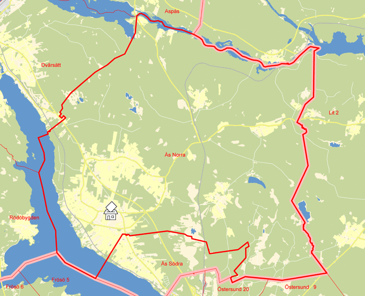 Karta över Ås Norra