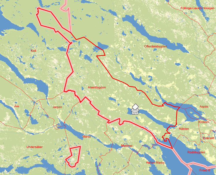 Karta över Alsenbygden