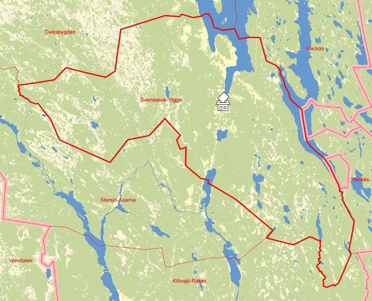 Karta över Svenstavik-Vigge