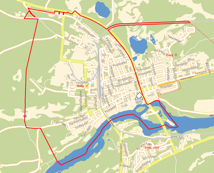 Karta över Sveg  V