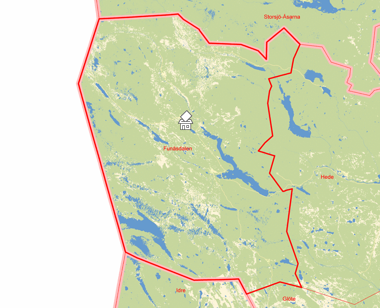 Karta över Funäsdalen