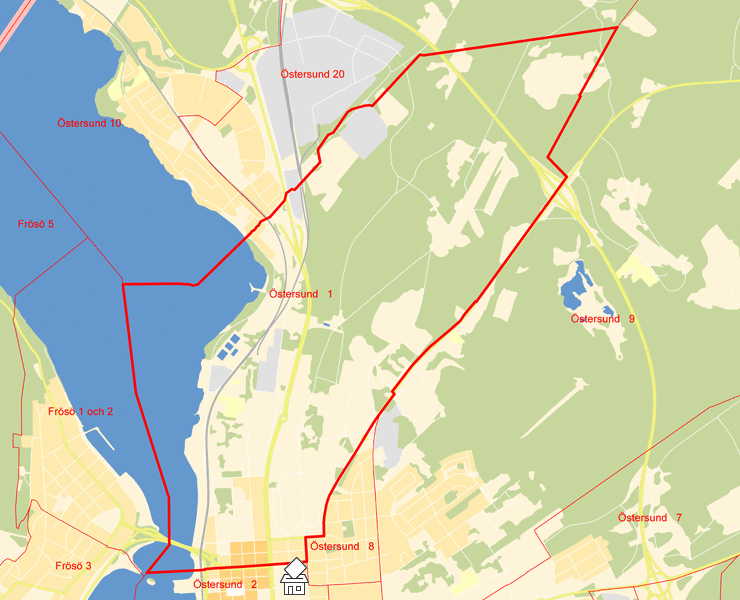 Karta över Östersund   1