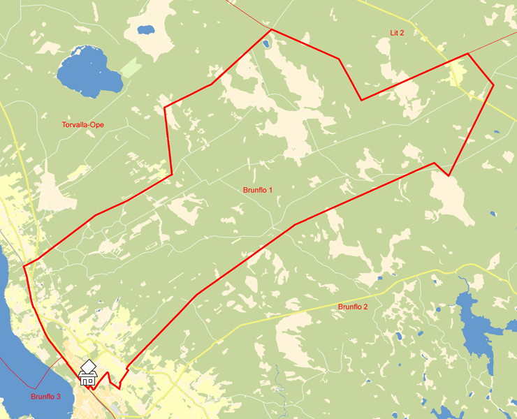 Karta över Brunflo 1