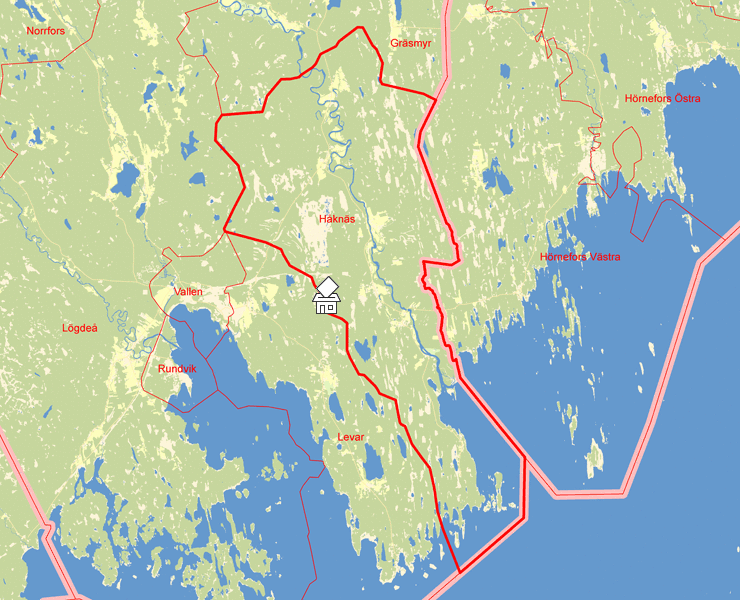 Karta över Håknäs