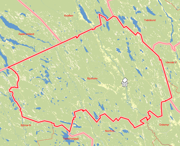 Karta över Bjurholm
