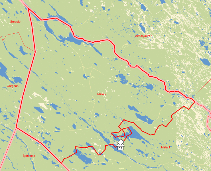 Karta över Malå 2