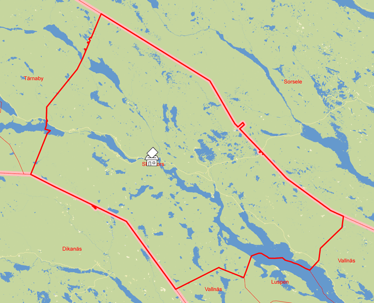 Karta över Slussfors