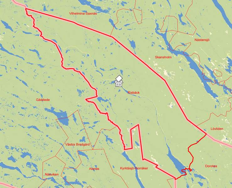 Karta över Risbäck