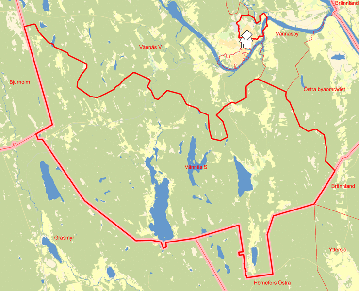 Karta över Vännäs S