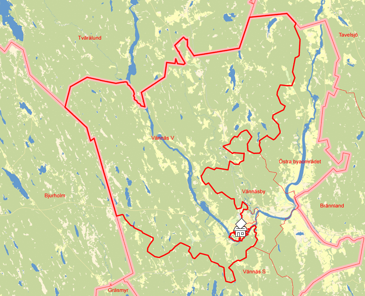 Karta över Vännäs V