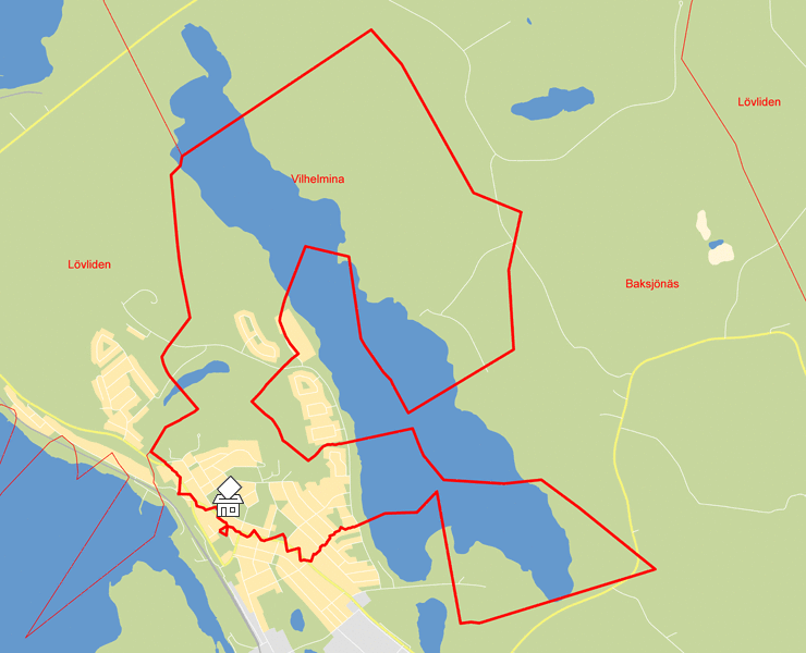 Karta över Vilhelmina