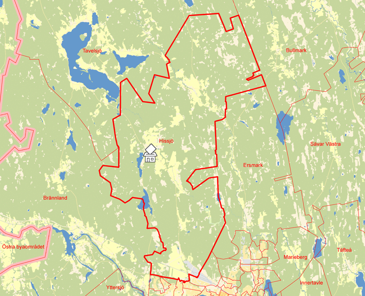Karta över Hissjö