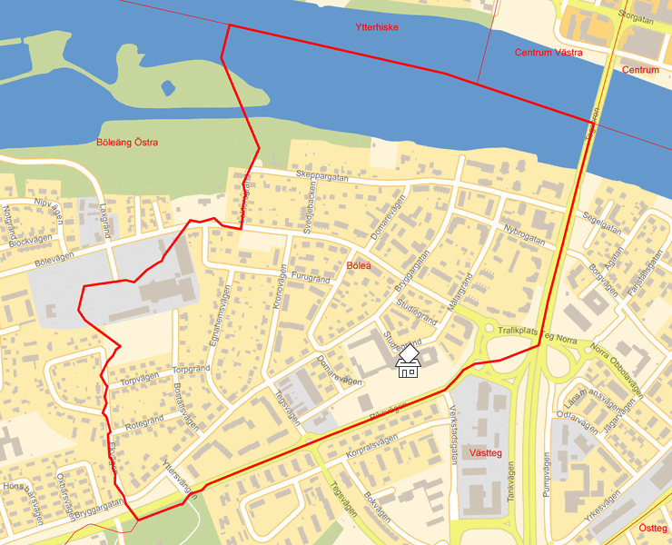 Karta över Böleå