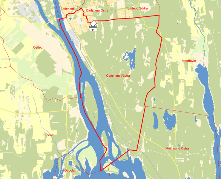 Karta över Carlshem Västra