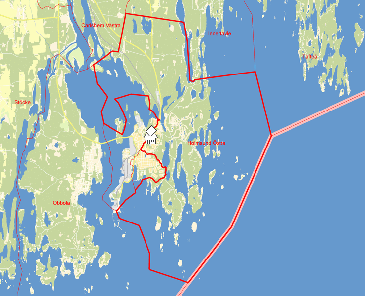 Karta över Holmsund Östra