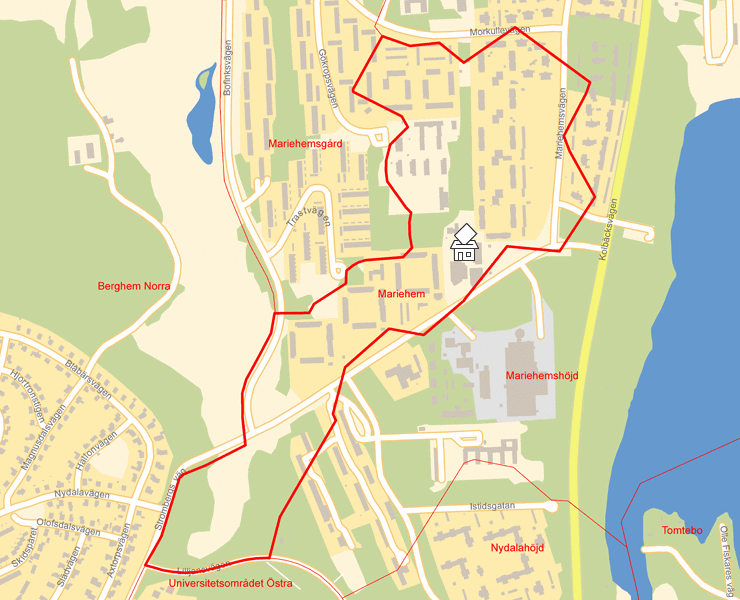 Karta över Mariehem
