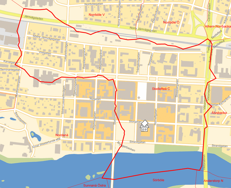 Karta över Skellefteå C