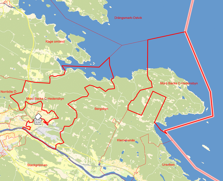 Karta över Morö Backe C-Hedensbyn