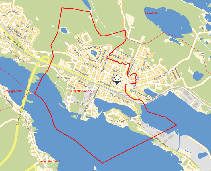Karta över Skelleftehamn V