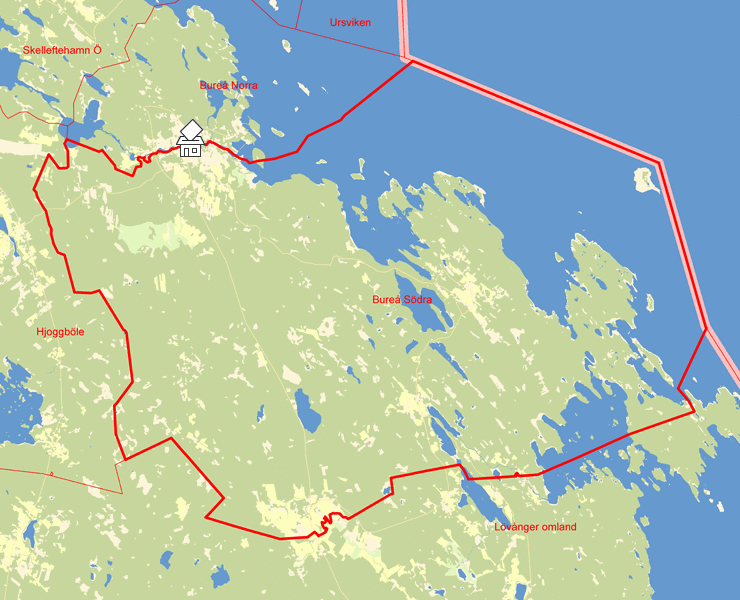 Karta över Bureå Södra