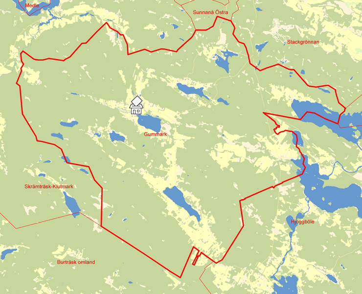 Karta över Gummark