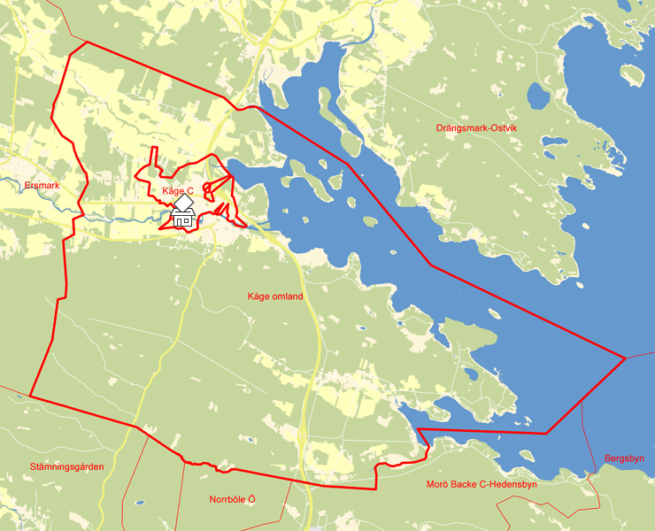 Karta över Kåge omland