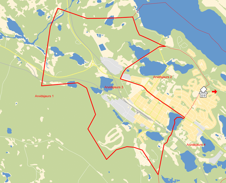 Karta över Arvidsjaurs 3