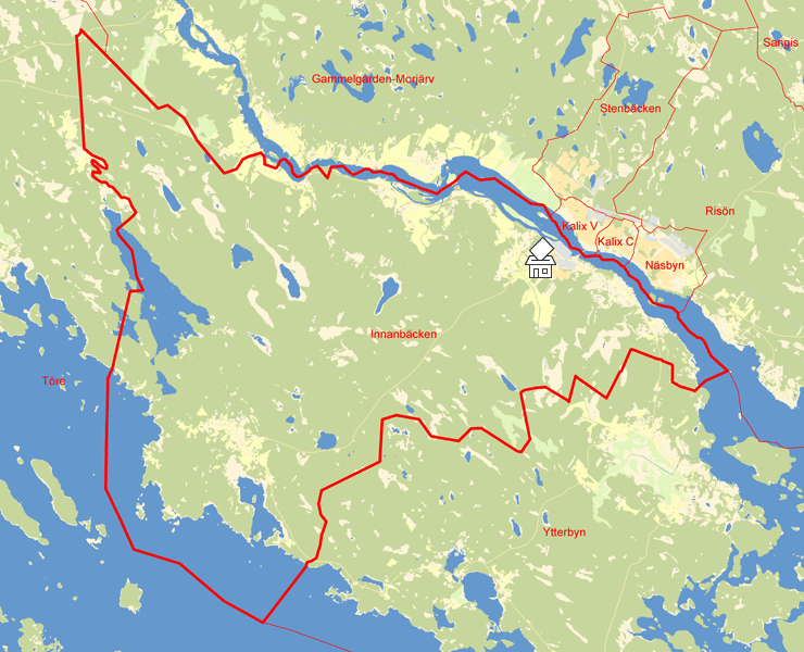Karta över Innanbäcken