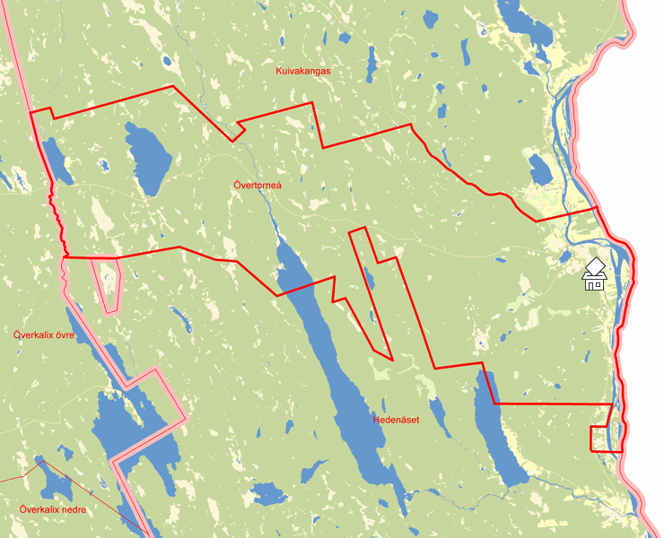 Karta över Övertorneå