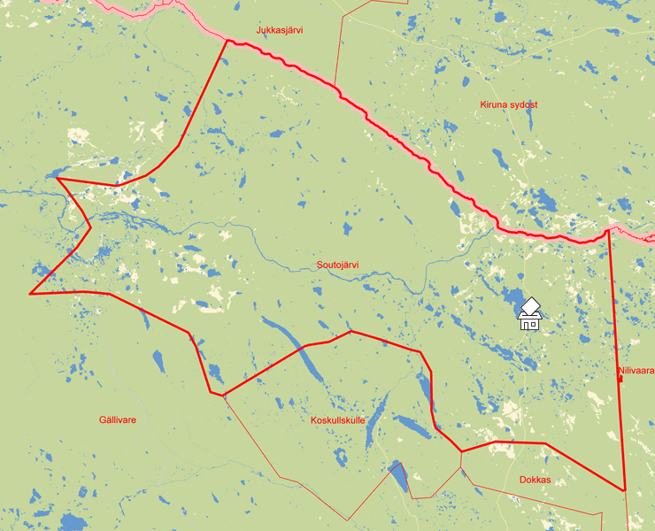 Karta över Soutojärvi
