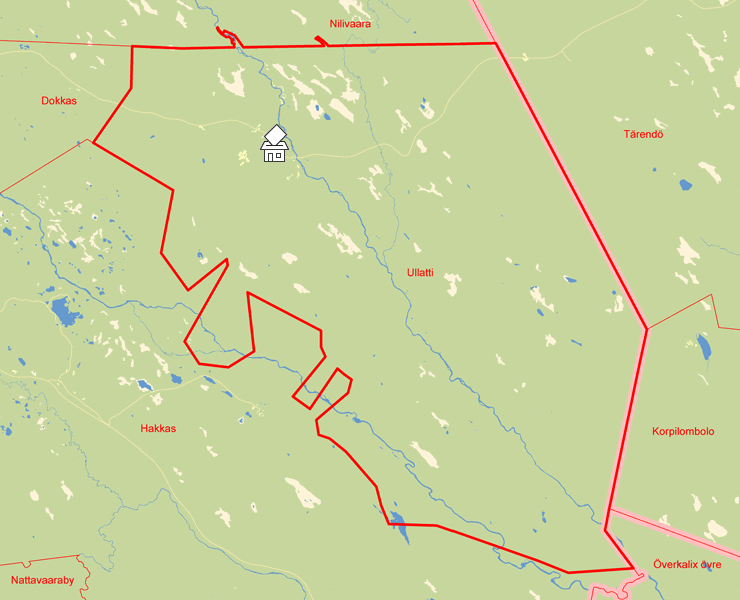 Karta över Ullatti