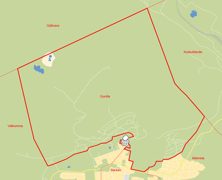 Karta över Gunilla