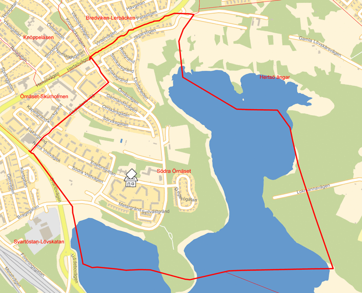 Karta över Södra Örnäset