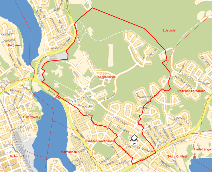 Karta över Knöppelåsen