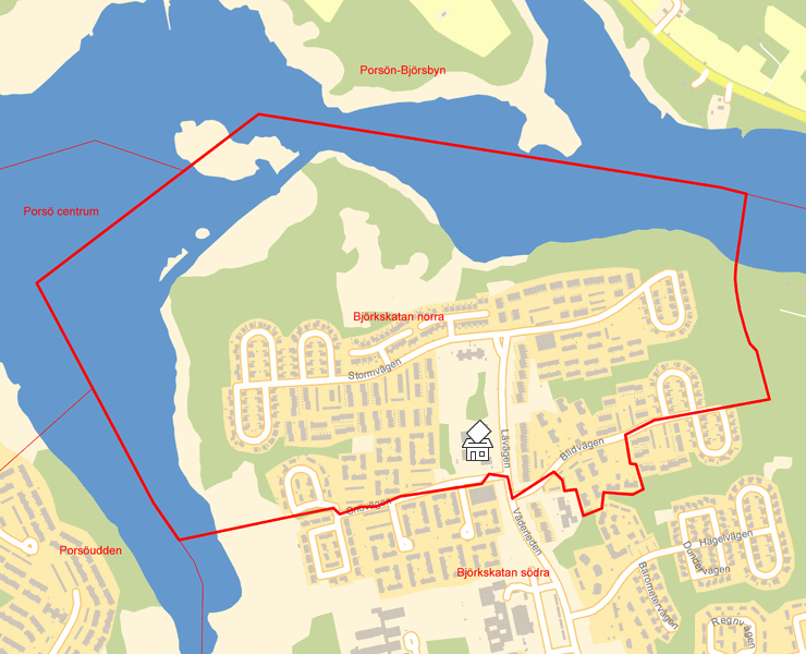 Karta över Björkskatan norra
