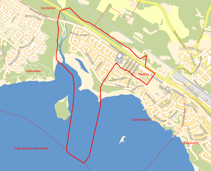 Karta över Stadsön