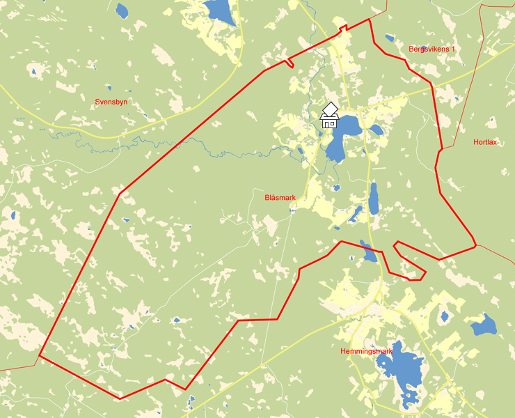 Karta över Blåsmark