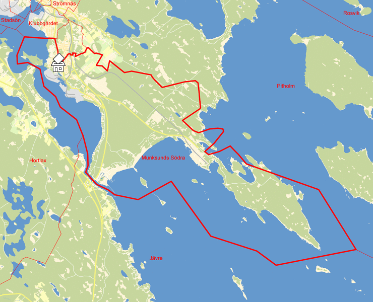 Karta över Munksunds Södra