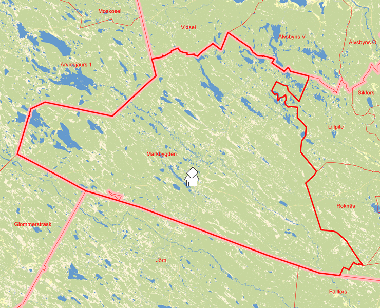 Karta över Markbygden
