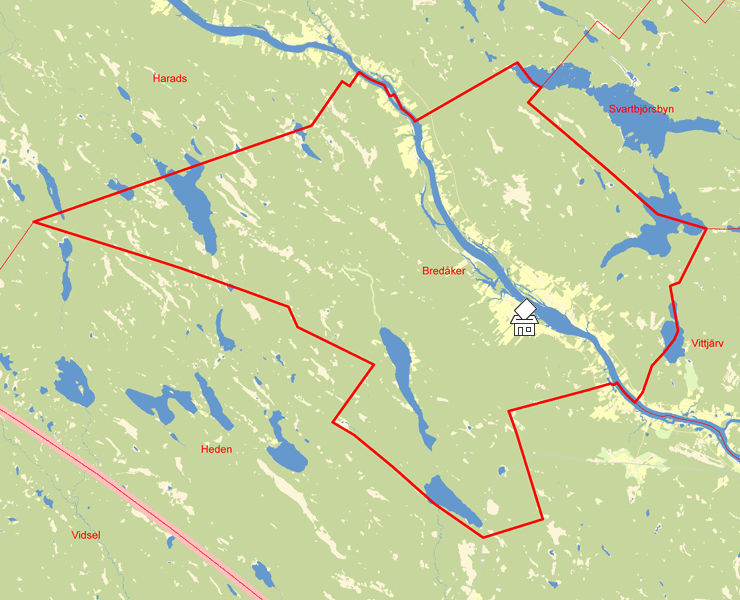 Karta över Bredåker