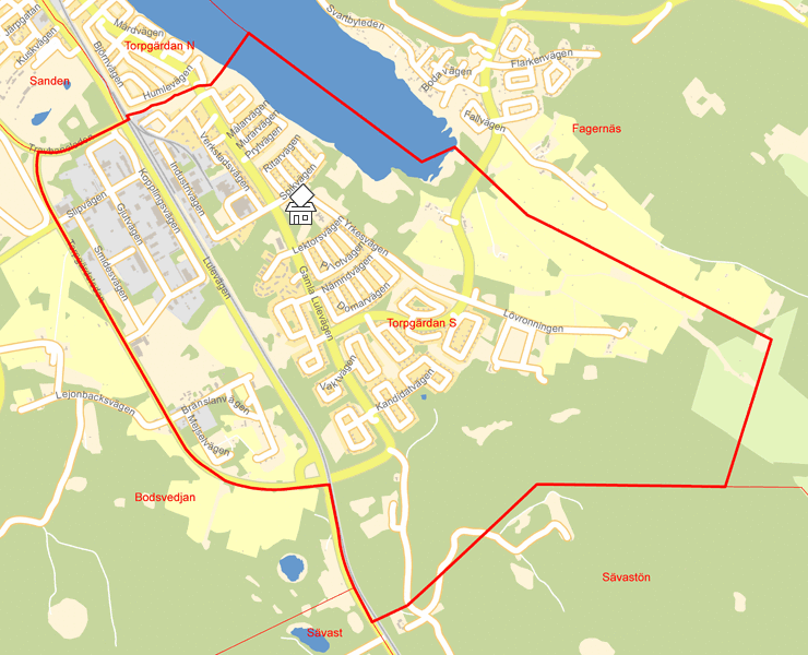 Karta över Torpgärdan S
