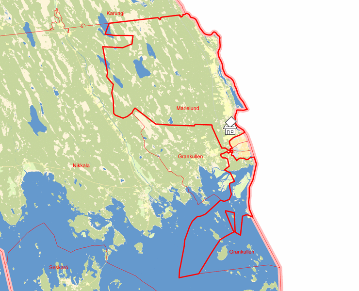 Karta över Marielund